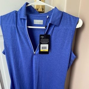 Callaway sleeveless polo. Deep blueish purple. Size medium. New with tags